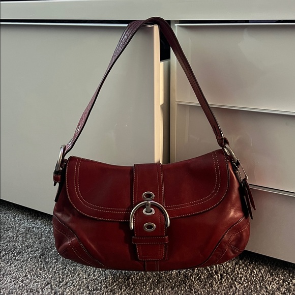 Coach Handbags - 🍒 Rare Vintage Red Coach Soho with Buckle